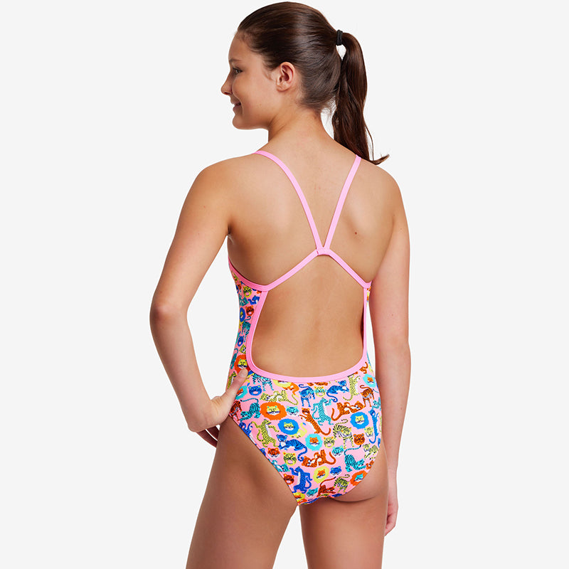Funkita - Feline Fiesta - Girls Single Strap One Piece