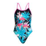 Funkita - Flamingo Night - Girls Single Strap One Piece