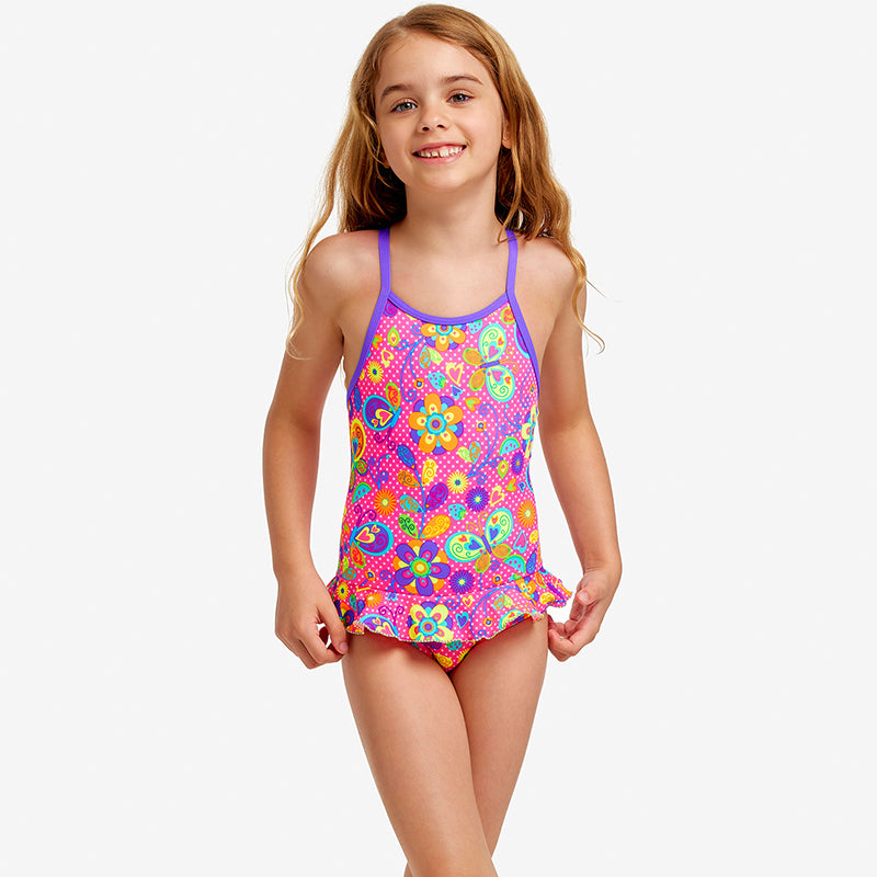 Funkita - Flower Bed - Toddler Girls Belted Frill One Piece