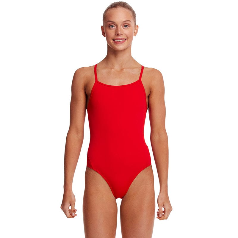 Funkita - Still Red - Girls Diamond Back One Piece