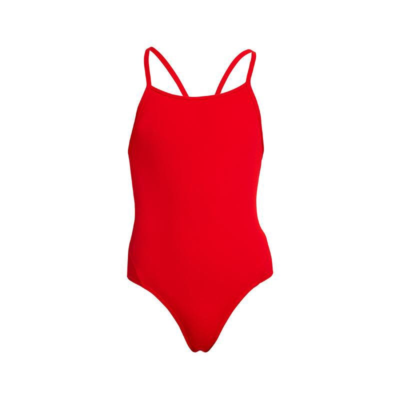 Funkita - Still Red - Girls Diamond Back One Piece
