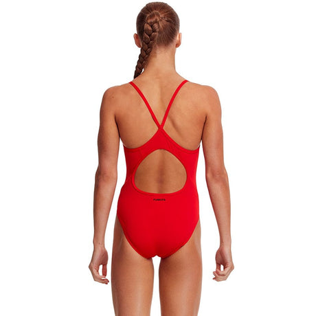 Funkita - Still Red - Girls Diamond Back One Piece