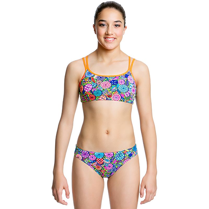 Funkita - Bondi Brollies - Girls Criss Cross Two Piece