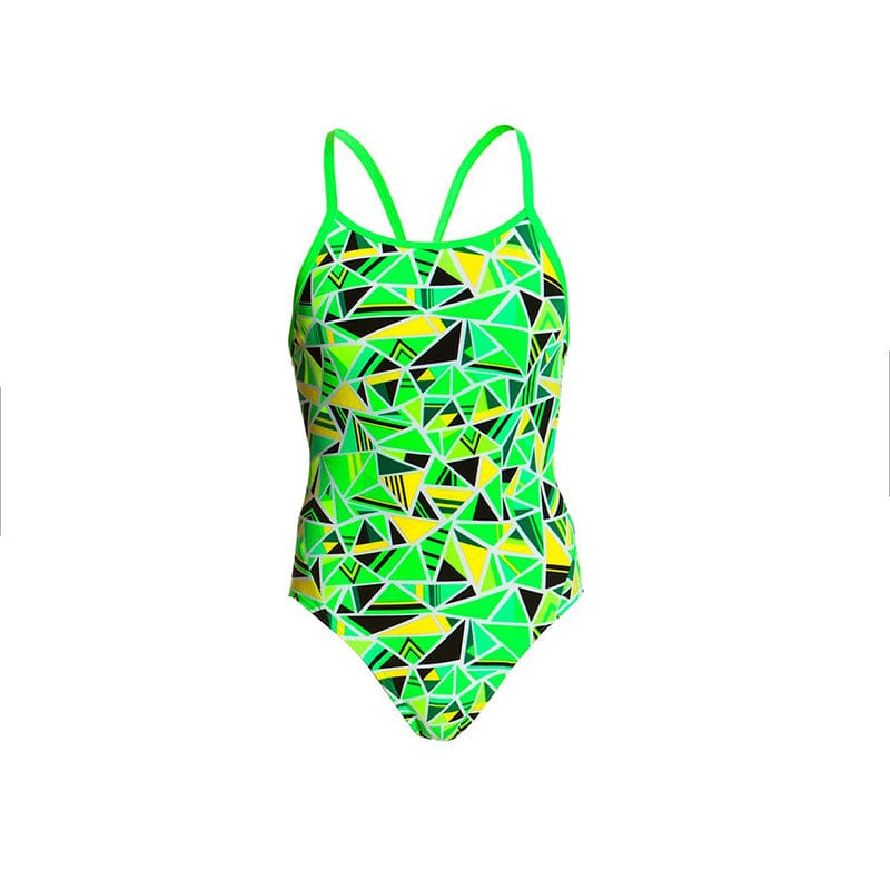 Funkita - Fluro Fracture - Girls Diamond Back One Piece