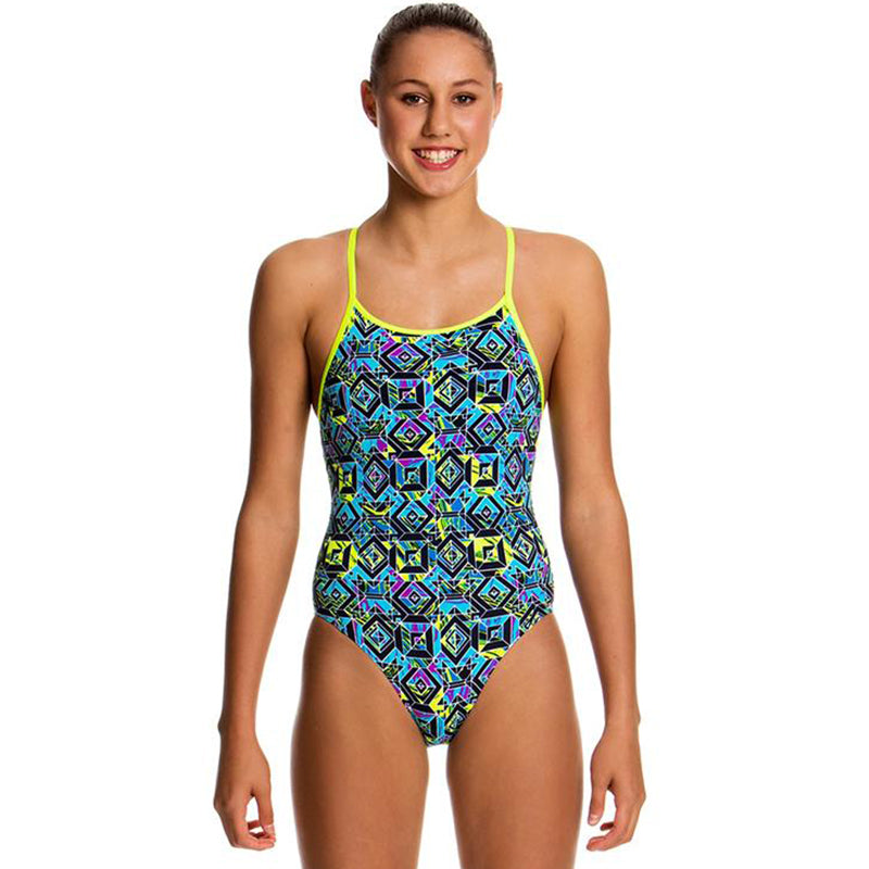 Funkita - Hazard Lights - Girls Diamond Back One Piece