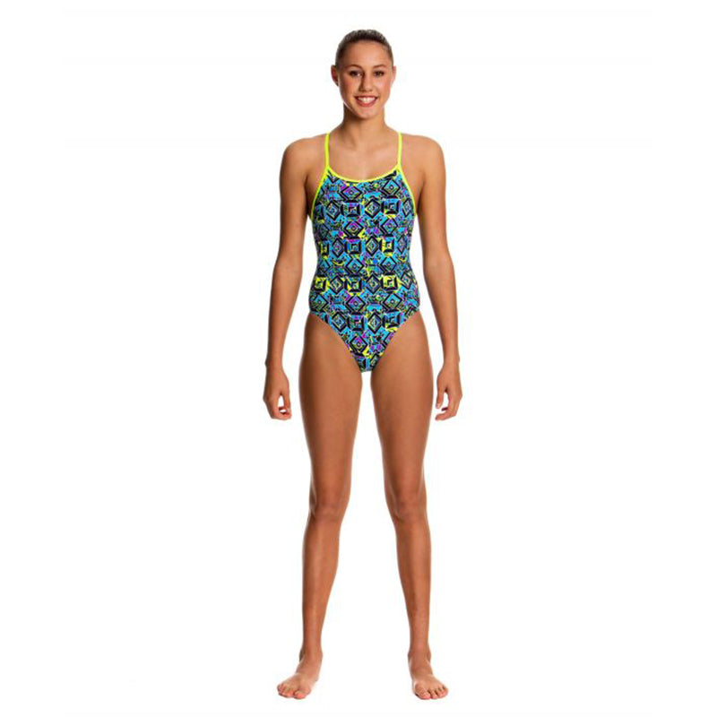 Funkita - Hazard Lights - Girls Diamond Back One Piece