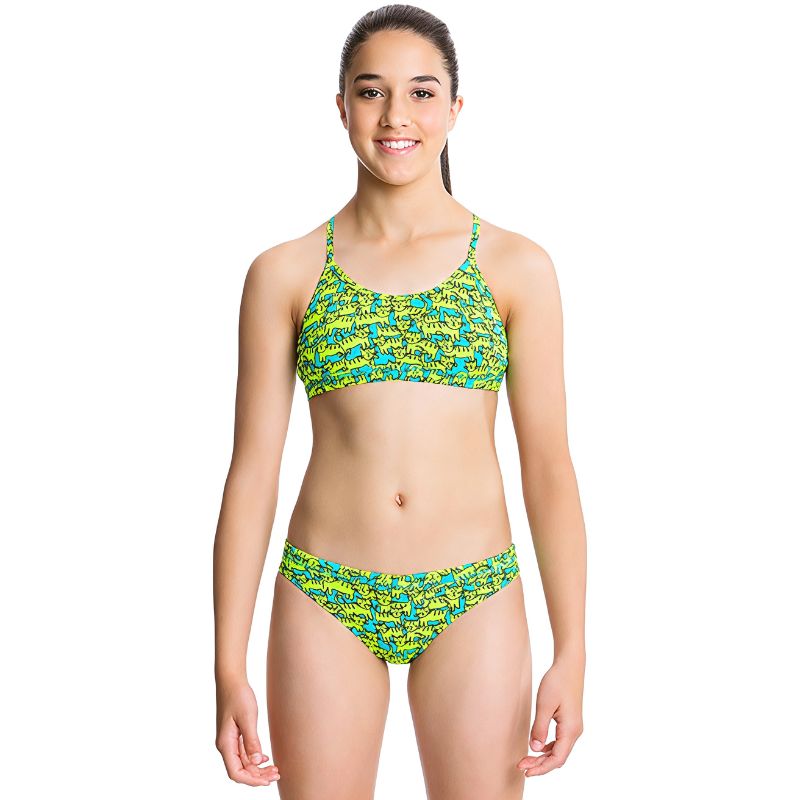 Funkita - Hipster Cat - Girls Racerback Two Piece