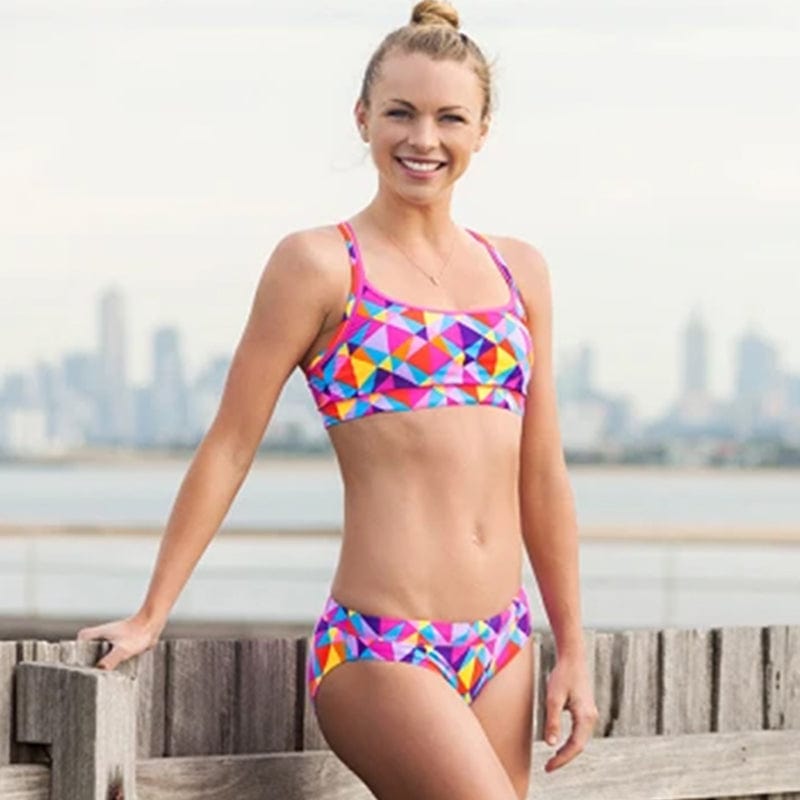 Funkita - Prism Collision - Girls Racerback Two Piece