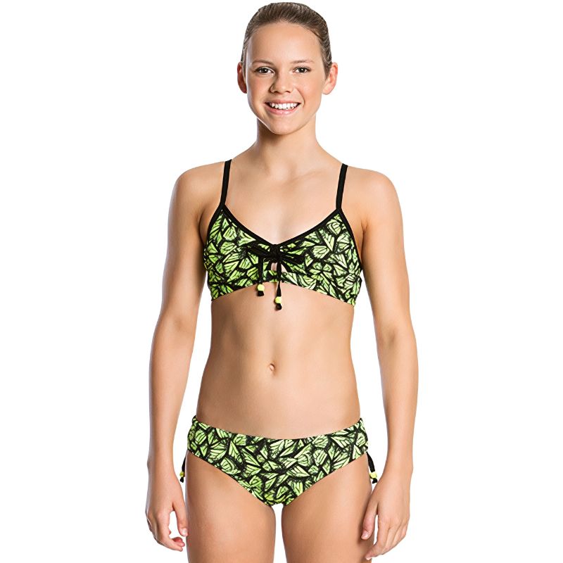 Funkita - Golden Wings - Girls Tie Detail Two Piece - Aqua Swim Supplies