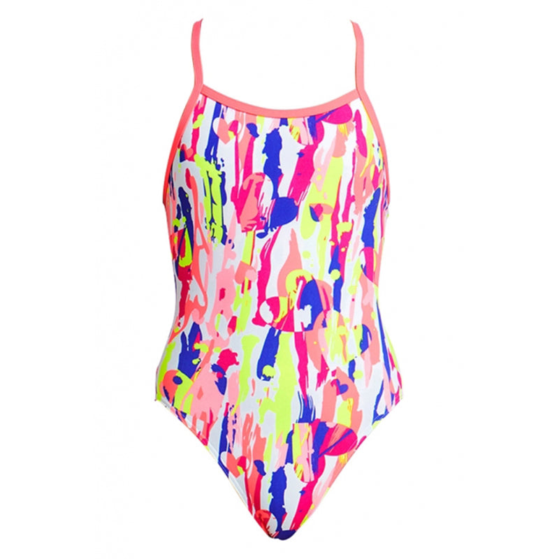 Funkita - Hearts Splatter - Girls Single Strap One Piece