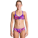Funkita - Kiss Me Quick - Girls Tie Detail Two Piece - Aqua Swim Supplies