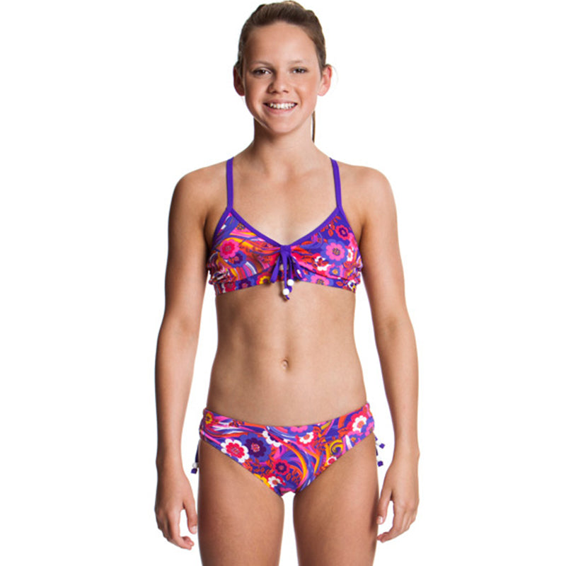 Funkita - Kiss Me Quick - Girls Tie Detail Two Piece - Aqua Swim Supplies