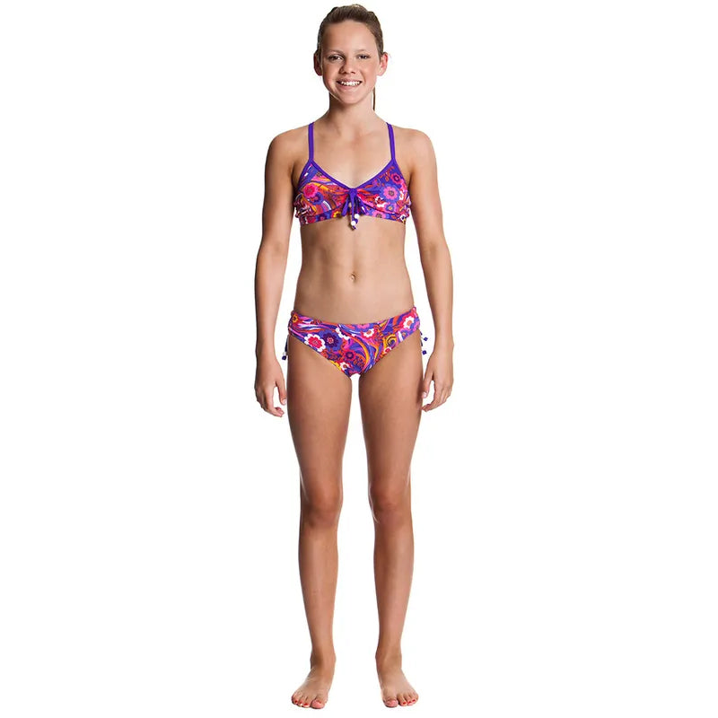 Funkita - Kiss Me Quick - Girls Tie Detail Two Piece - Aqua Swim Supplies
