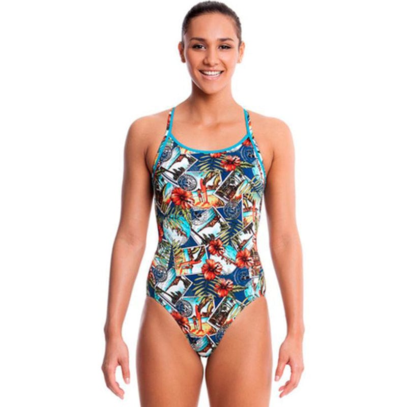 Funkita - Postcard Paradise - Ladies Diamond Back One Piece