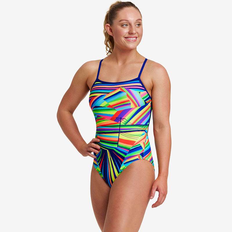 Funkita - Land Lines - Ladies Single Strap One Piece
