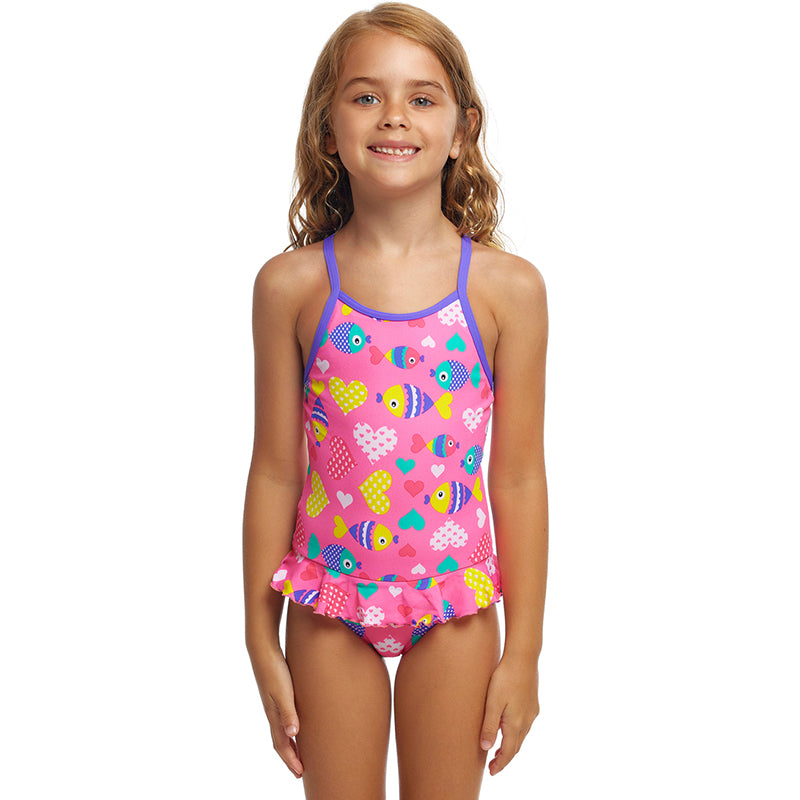 Funkita - Lolly Fish - Toddler Girl's Belted Frill One Piece