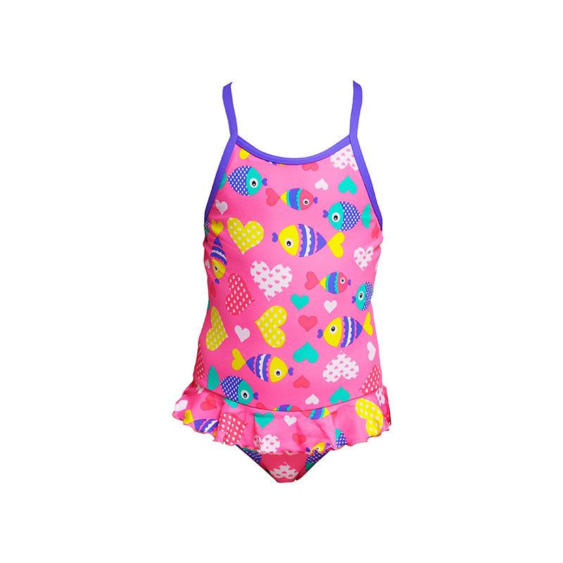 Funkita - Lolly Fish - Toddler Girl's Belted Frill One Piece