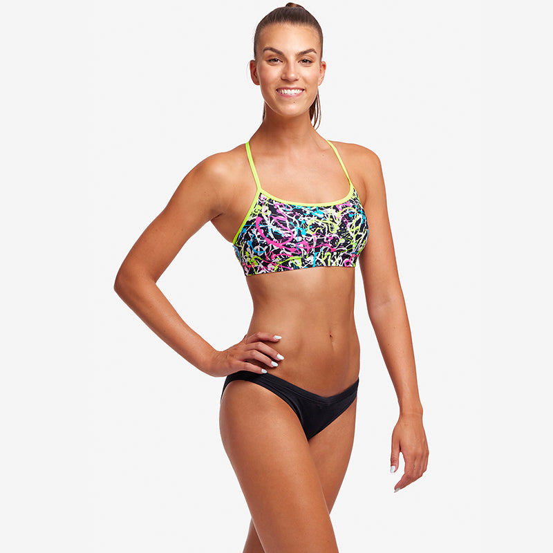 Funkita - Messed Up - Ladies Swim Crop Top