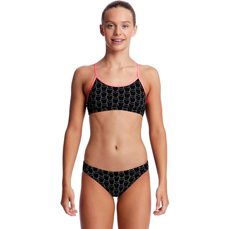 Funkita - Night Cat - Girls Racerback Two Piece