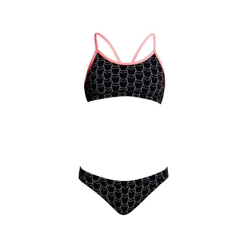 Funkita - Night Cat - Girls Racerback Two Piece