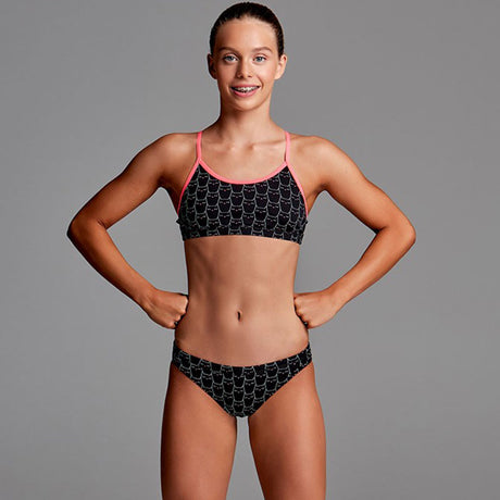 Funkita - Night Cat - Girls Racerback Two Piece