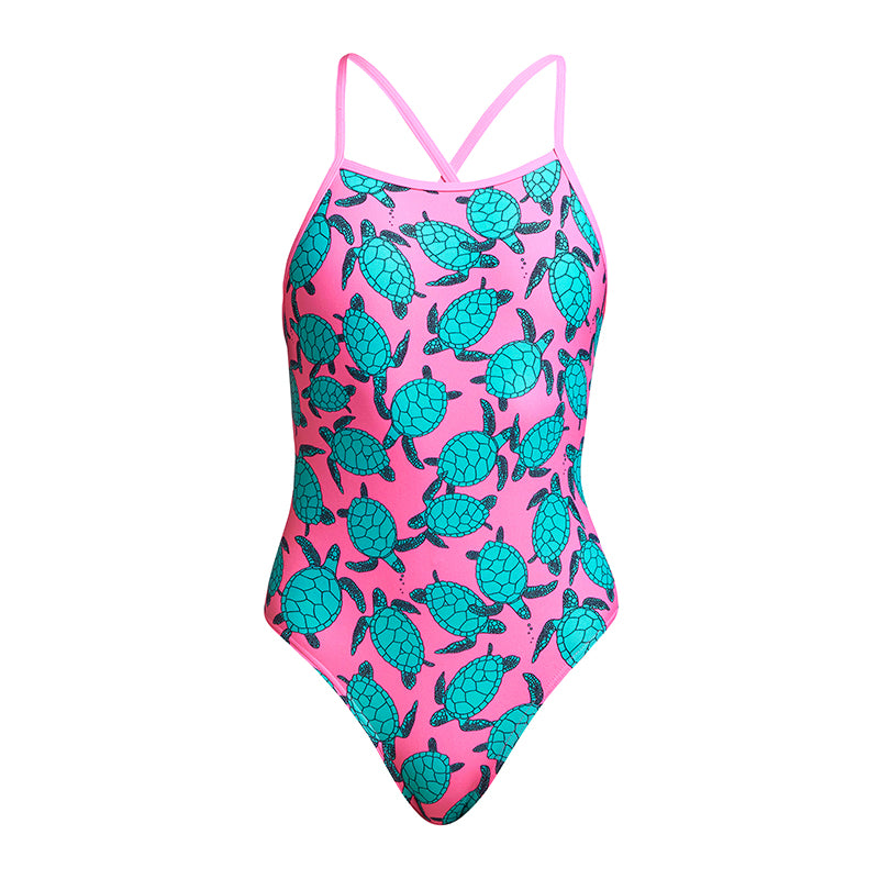 Funkita - Paddling Pink - Girls Tie Me Tight One Piece – Aqua Swim Supplies