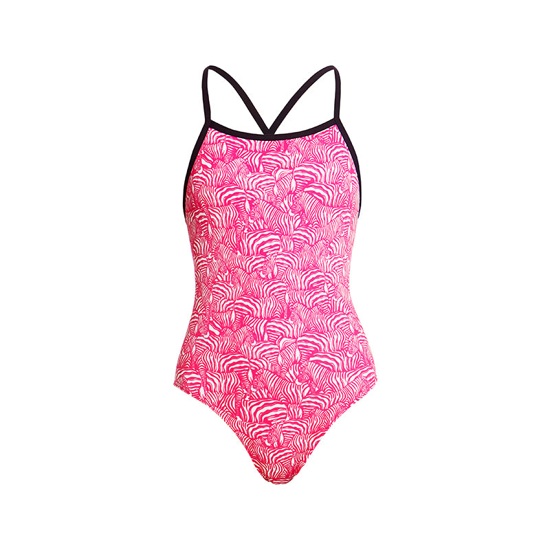 Funkita - Painted Pink - Girls Eco Tie Me Tight One Piece
