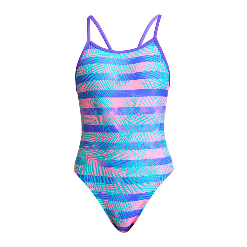 Funkita - Pastel Palm - Girls Single Strap One Piece