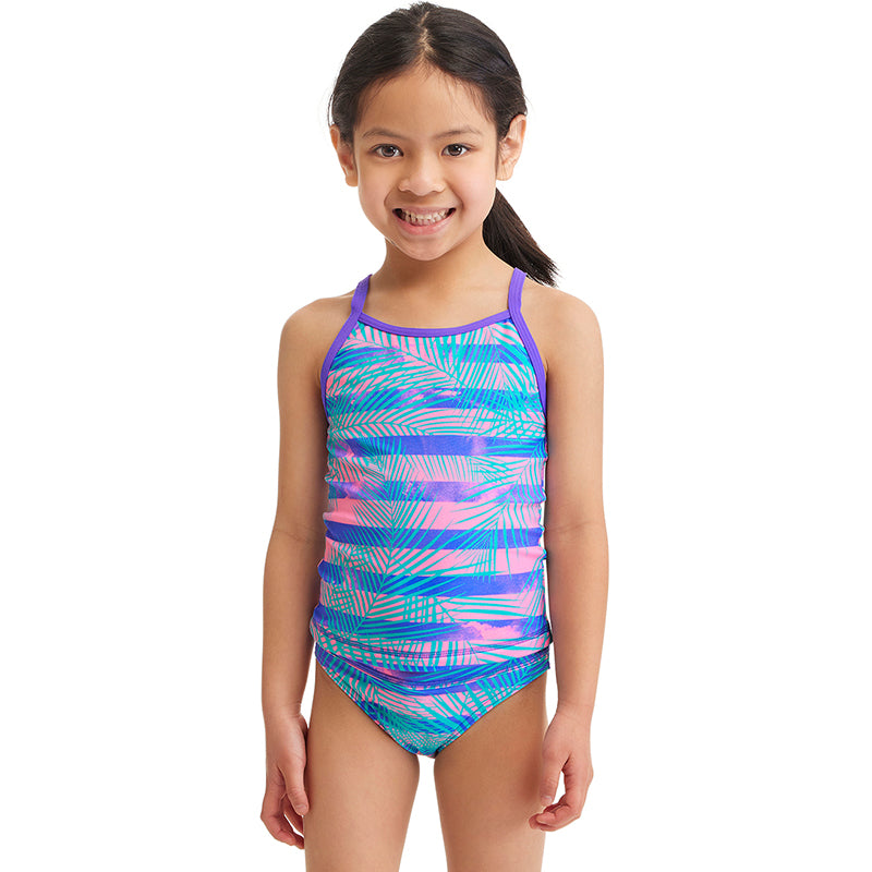 Funkita - Pastel Palm - Toddler Girl's Swim Steady Tankini & Brief