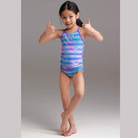 Funkita - Pastel Palm - Toddler Girl's Swim Steady Tankini & Brief
