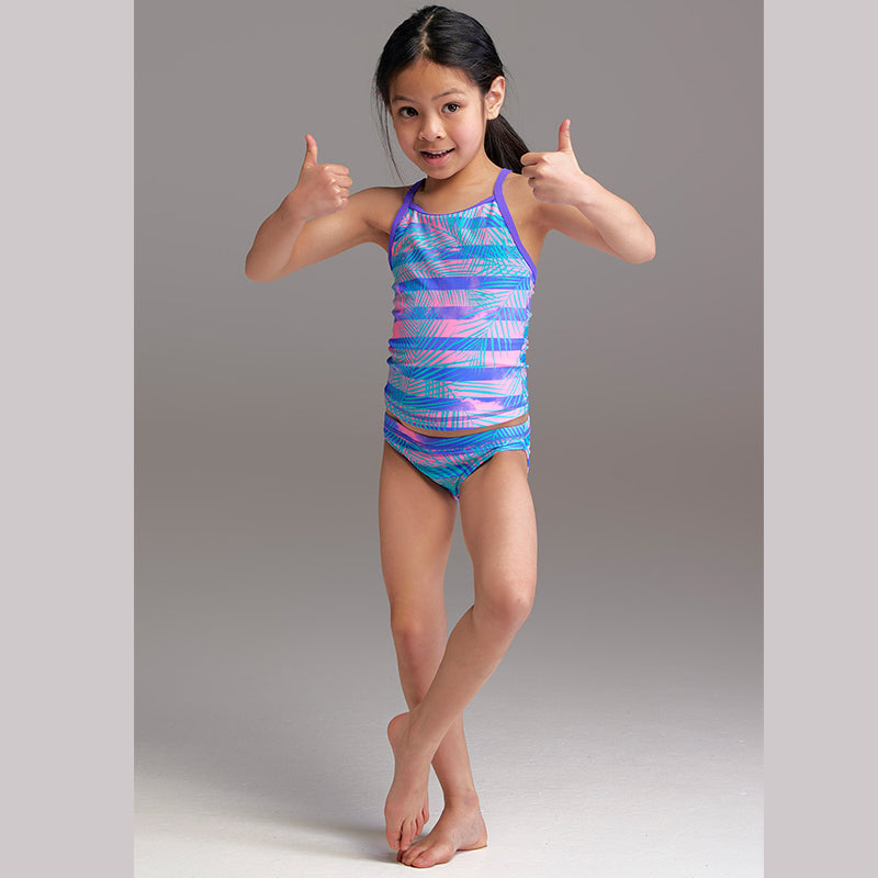 Funkita - Pastel Palm - Toddler Girl's Swim Steady Tankini & Brief