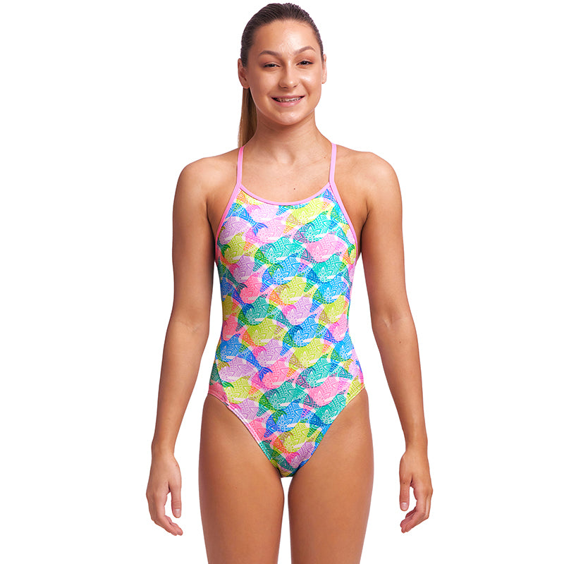 Funkita - Pastel Porpie - Girls Eco Diamond Back One Piece