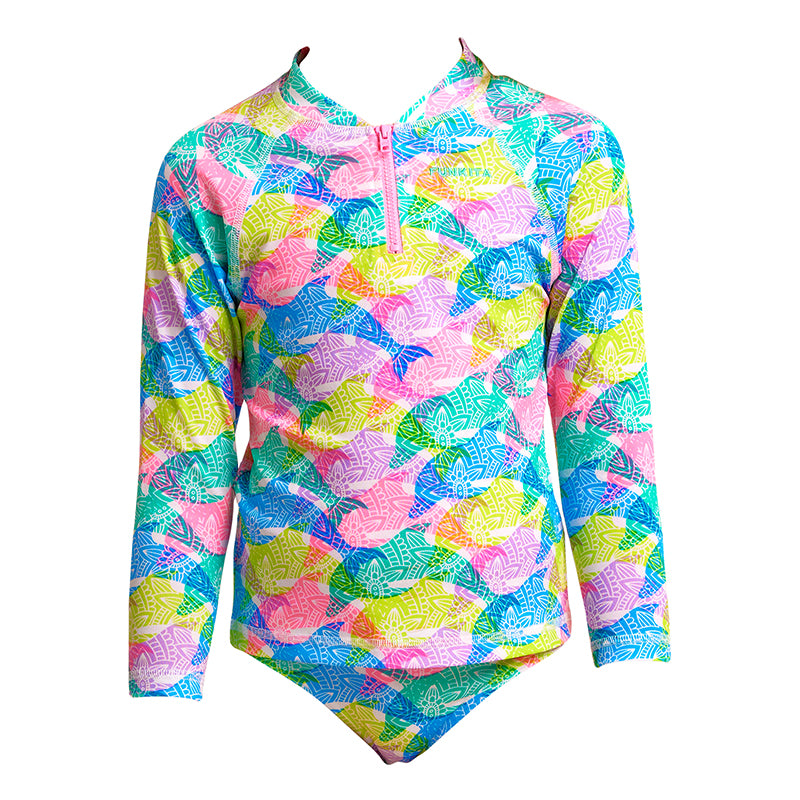 Funkita - Pastel Porpie - Toddler Girls Eco Zippy Rash Vest
