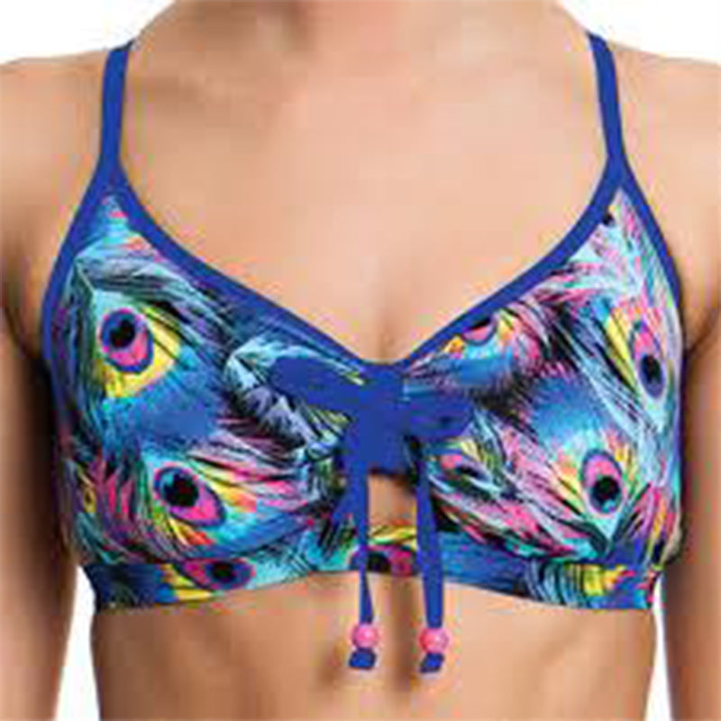 Funkita - Peacock Paradise - Ladies Tie Detail Top - Aqua Swim Supplies