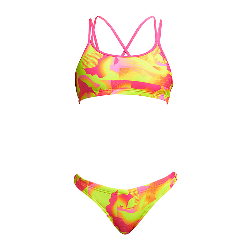 Funkita - Pinged Pink - Girls Criss Cross Two Piece