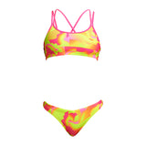 Funkita - Pinged Pink - Girls Criss Cross Two Piece