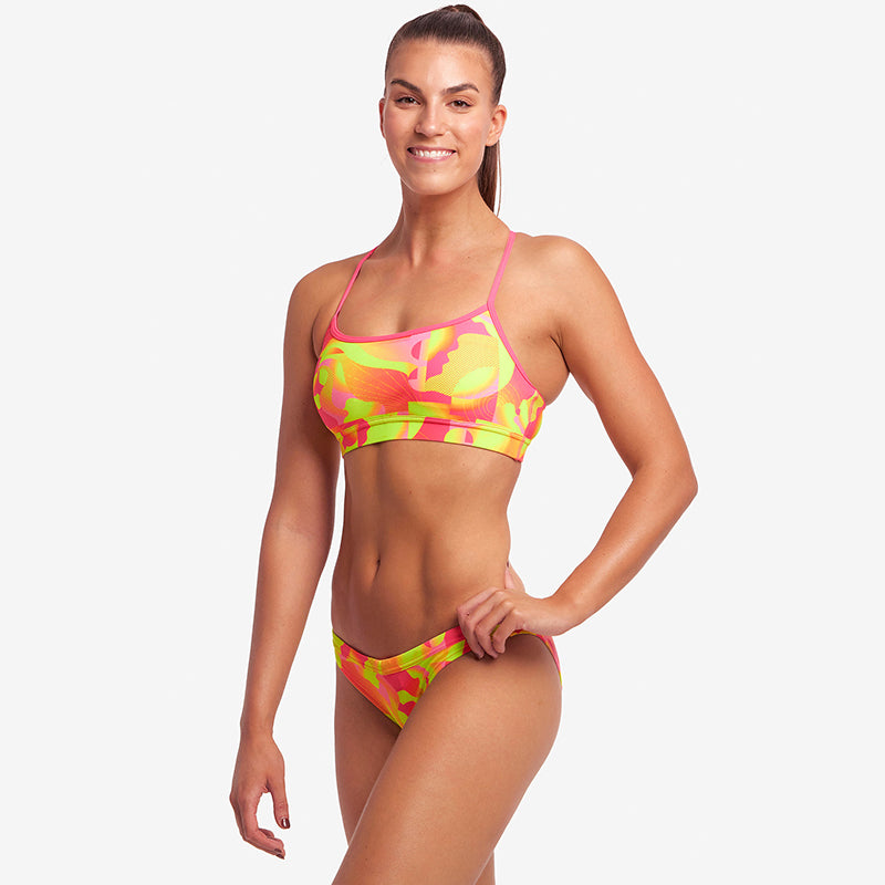 Funkita - Pinged Pink - Ladies Swim Crop Top