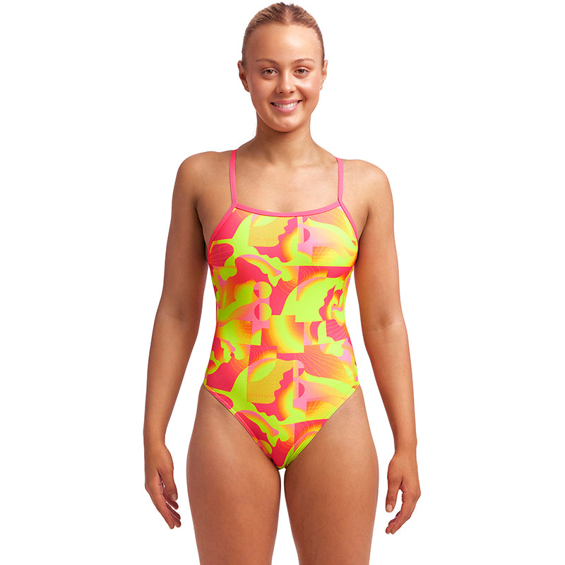 Funkita - Pinged Pink - Ladies Tie Me Tight One Piece