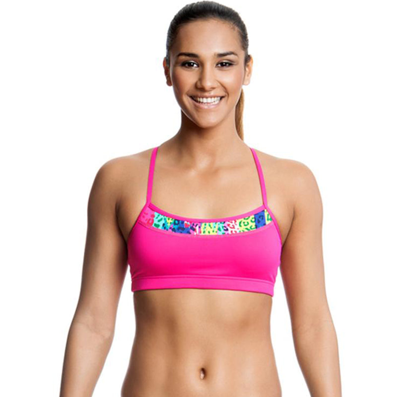 Funkita - Pink Feline Fever - Ladies Crop Top