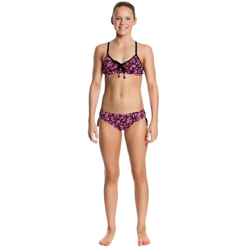 Funkita - Pink Flutterby - Girls Tie Detail Two Piece - Aqua Swim Supplies