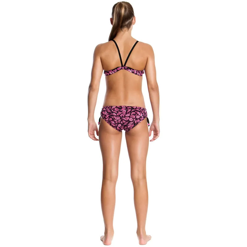 Funkita - Pink Flutterby - Girls Tie Detail Two Piece - Aqua Swim Supplies