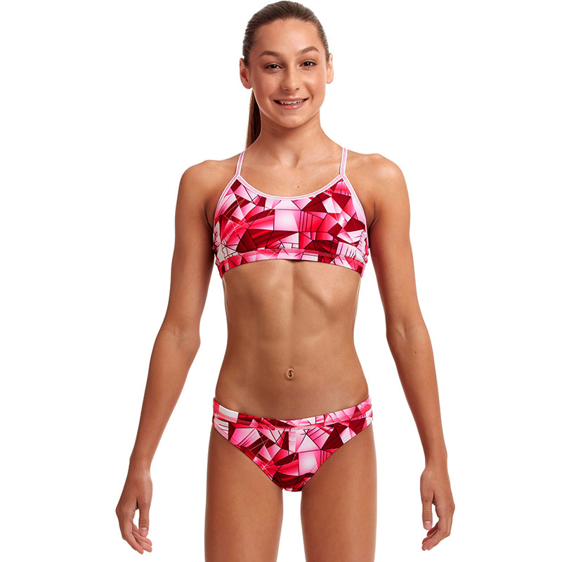 Funkita - Pink Pane - Girls Racerback Two Piece