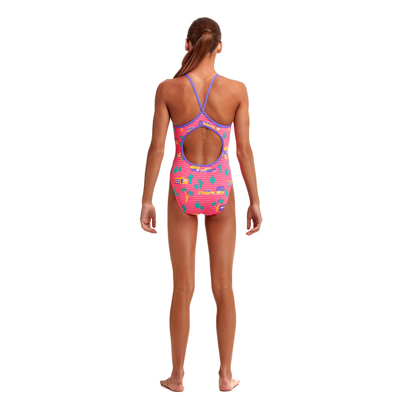 Funkita - Pinky Palm - Girls Eco Diamond Back One Piece