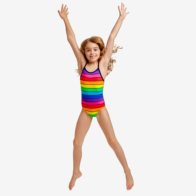 Funkita - Rainbow Racer - Toddler Girls Printed One Piece