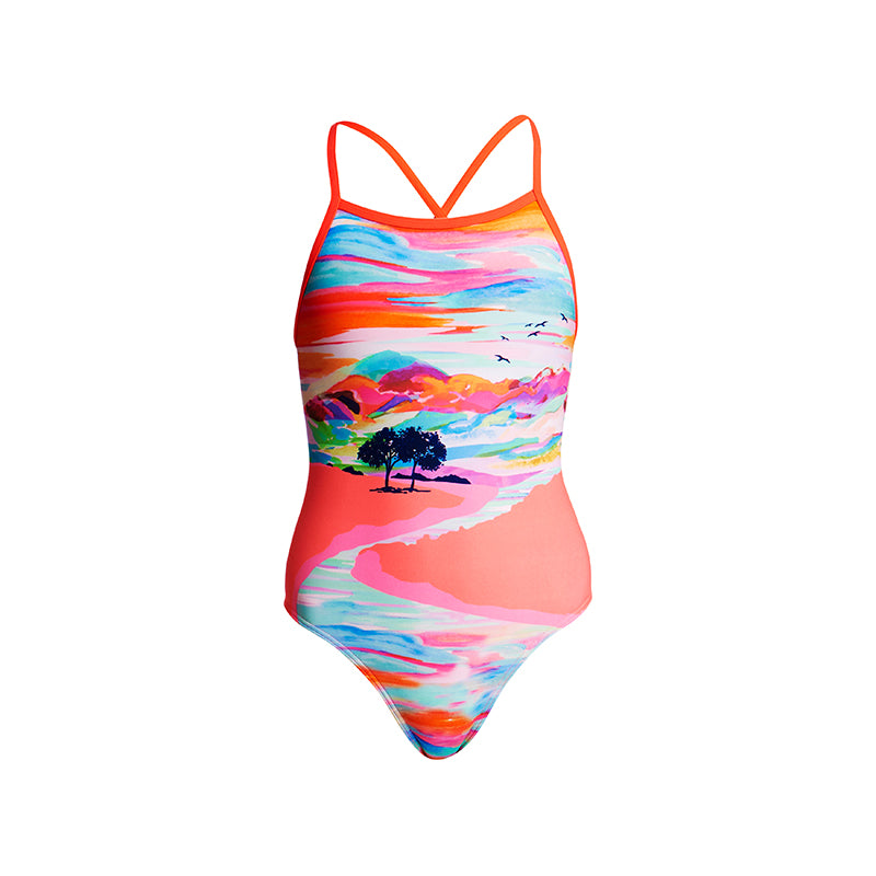 Funkita - Red Centre - Girls Tie Me Tight One Piece