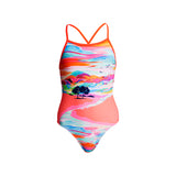 Funkita - Red Centre - Girls Tie Me Tight One Piece