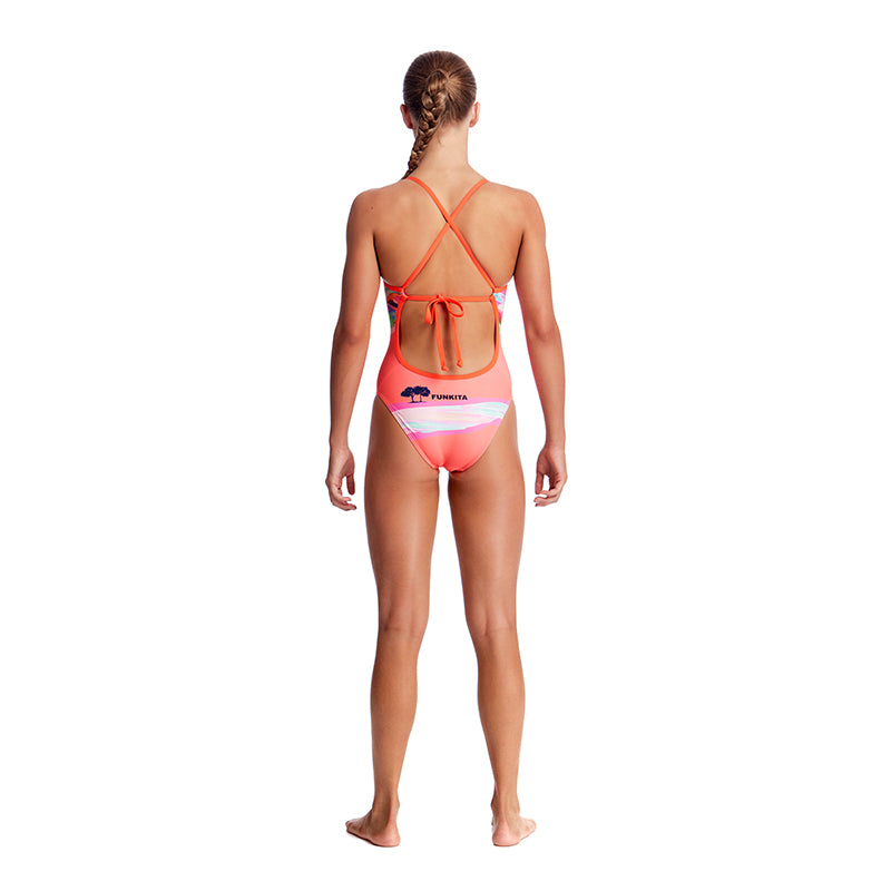 Funkita - Red Centre - Girls Tie Me Tight One Piece