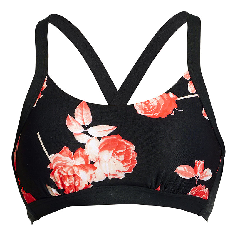 Funkita - Rose Garden - Ladies Hold Steady Crop Top