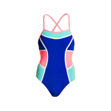 Funkita - Scuba Blue - Ladies Colour Block One Piece