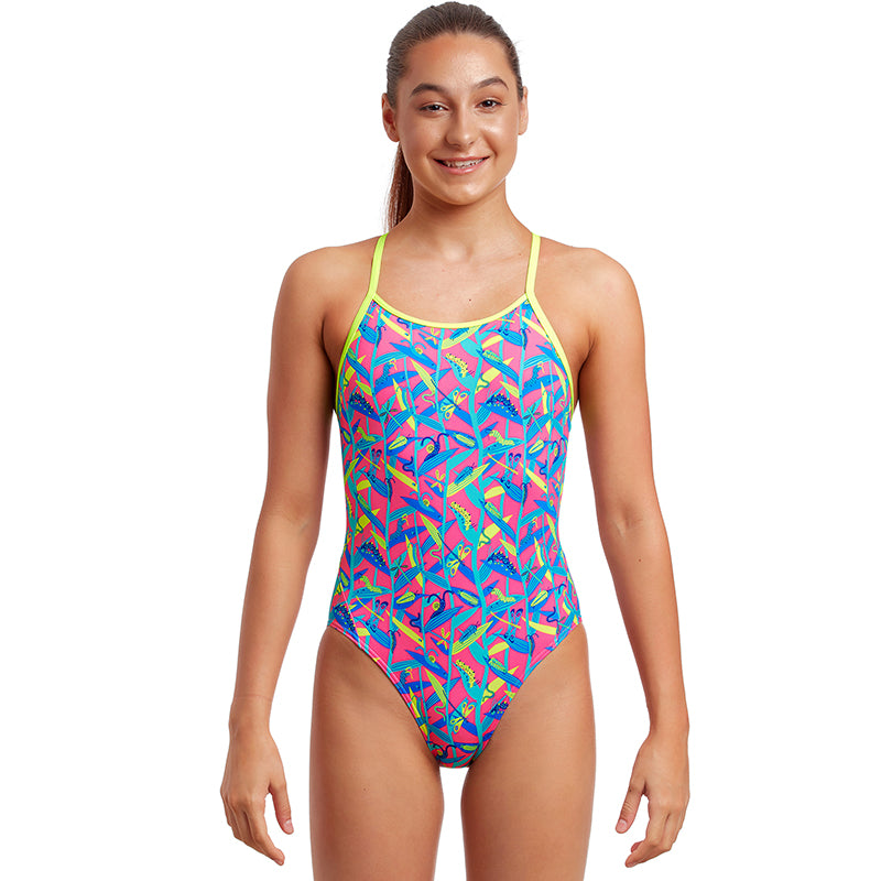 Funkita - Slug Hugs - Girls Eco Diamond Back One Piece